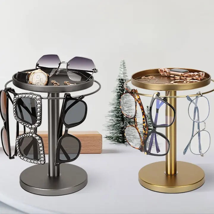 Roterande glasögonorganisatör – Elegant 360° displayställ för glasögon