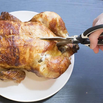 Professionell kökssax i rostfritt stål – Kraftig mångsidig matlagningssax med ergonomiskt grepp