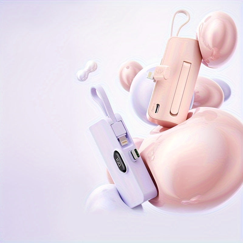 Mini snabb USB-C powerbank - lätt 5000mAh bärbar laddare