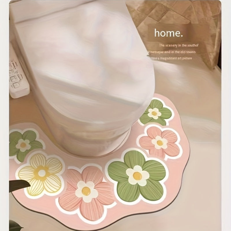 Konturerad U-formad badrumsmatta – Ultraabsorberande halkfri golvmatta