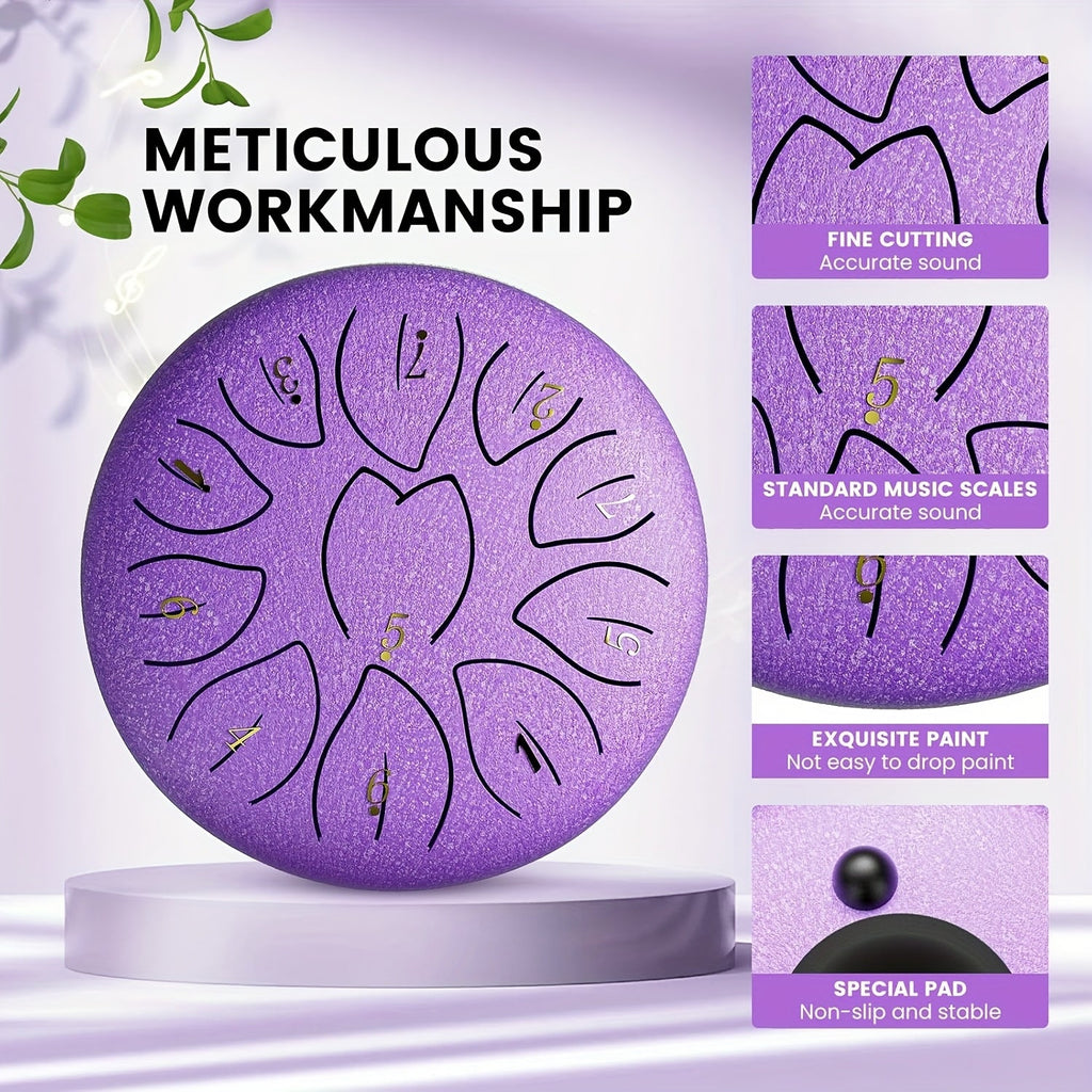 11-noters ståltungtrumma – Utomhusregnträdgårdsmusik och meditationsklocka