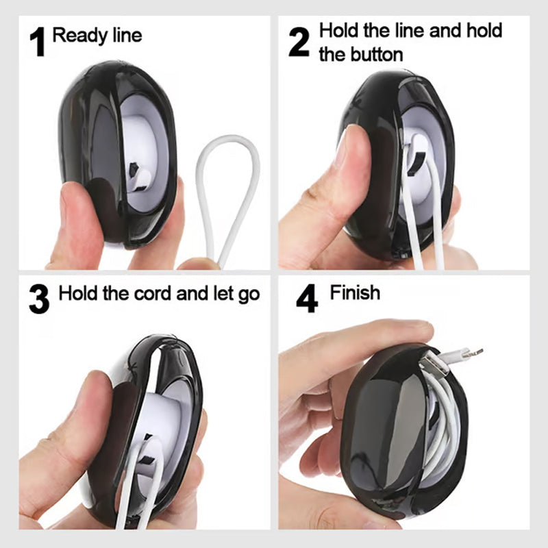 Automatisk indragbar kabelorganisatör – Smart sladdupprullare för ett snyggt hem och kontor