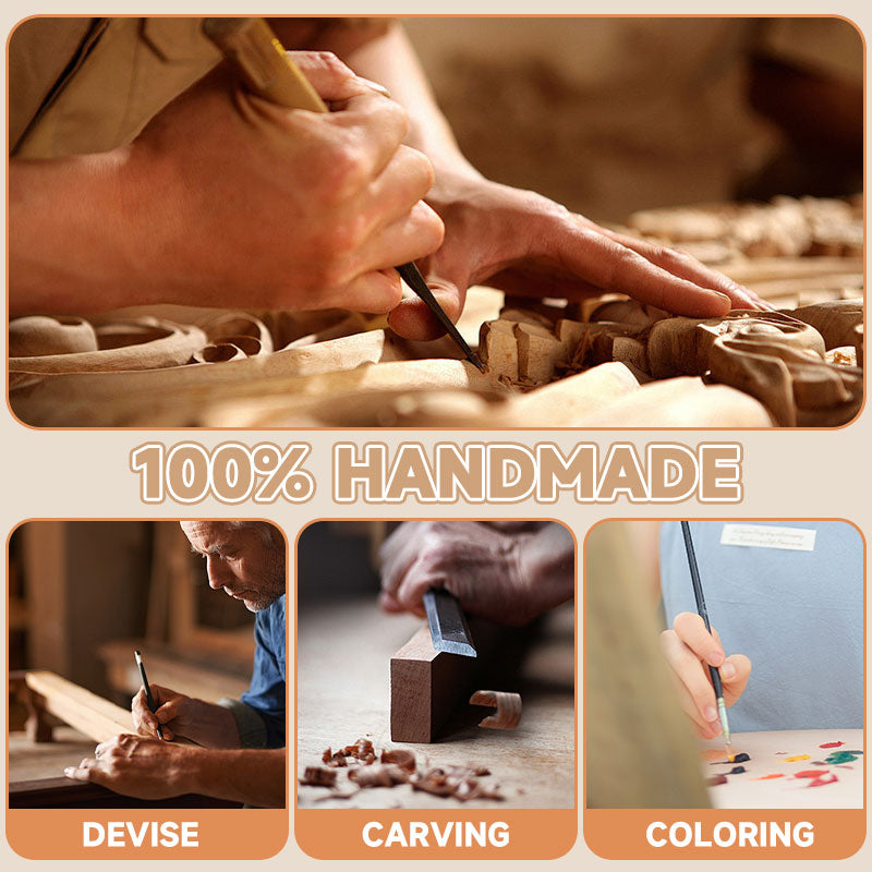 Rustik dörrklocka i trä – Dekorativ klocka för hem och café