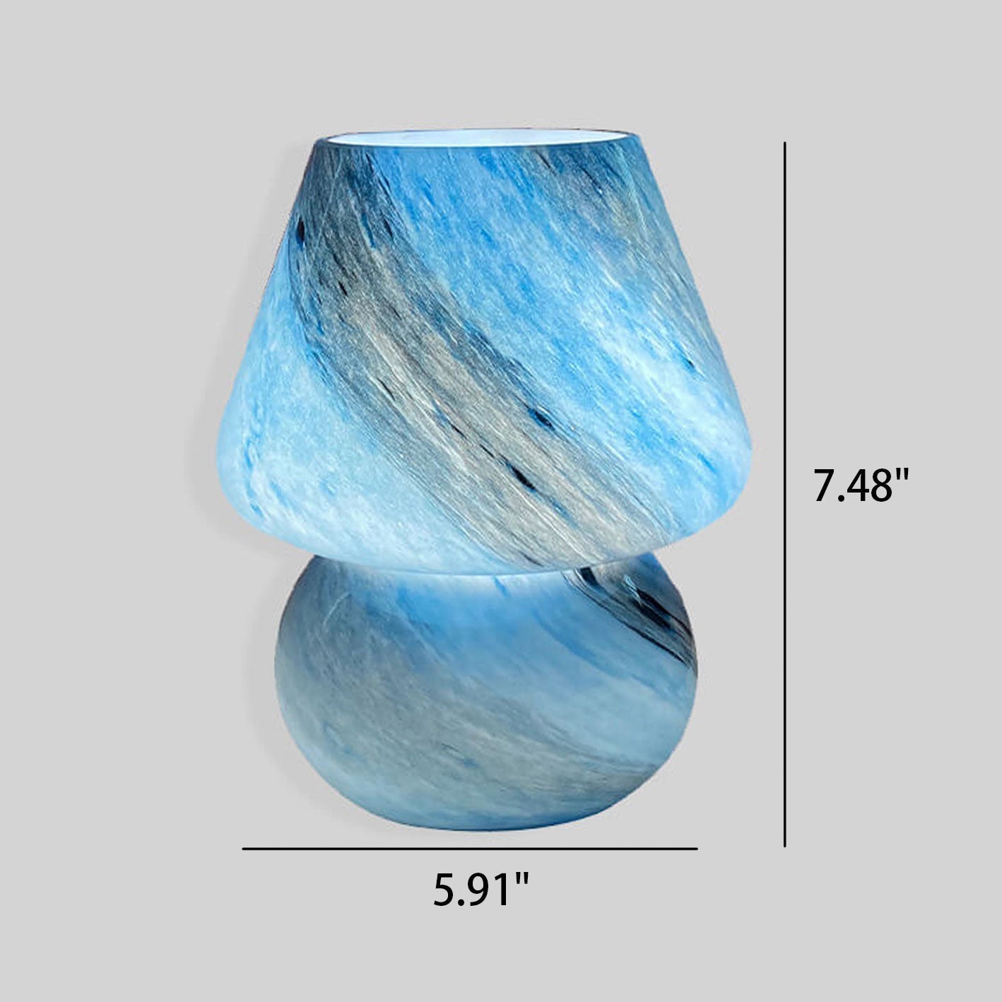 CosmoGlow Handgjord glasbordslampa – Planetinspirerad elegans