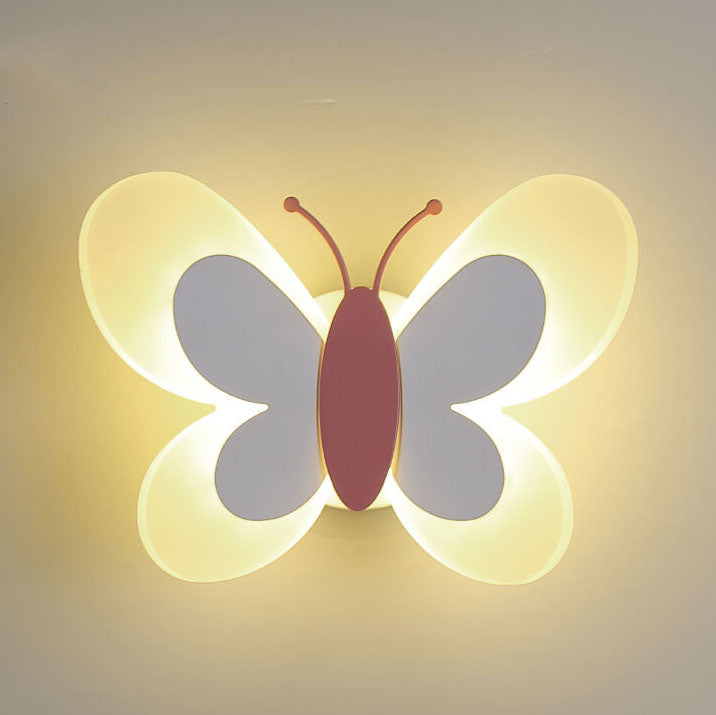 Fjärilsfärgad LED-vägglampa i akryl - Kreativ modern dekorativ lampa med 1 ljuskälla för hemmet
