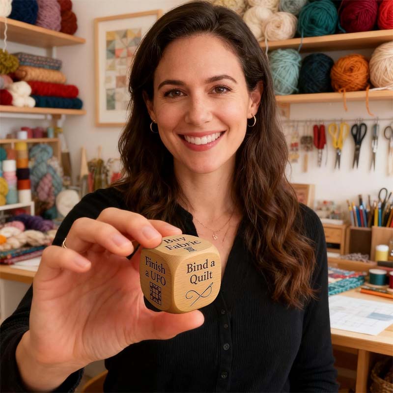 Hantverksinspirationstärningar - Slumpmässig projektväljare för sömnad och stickning