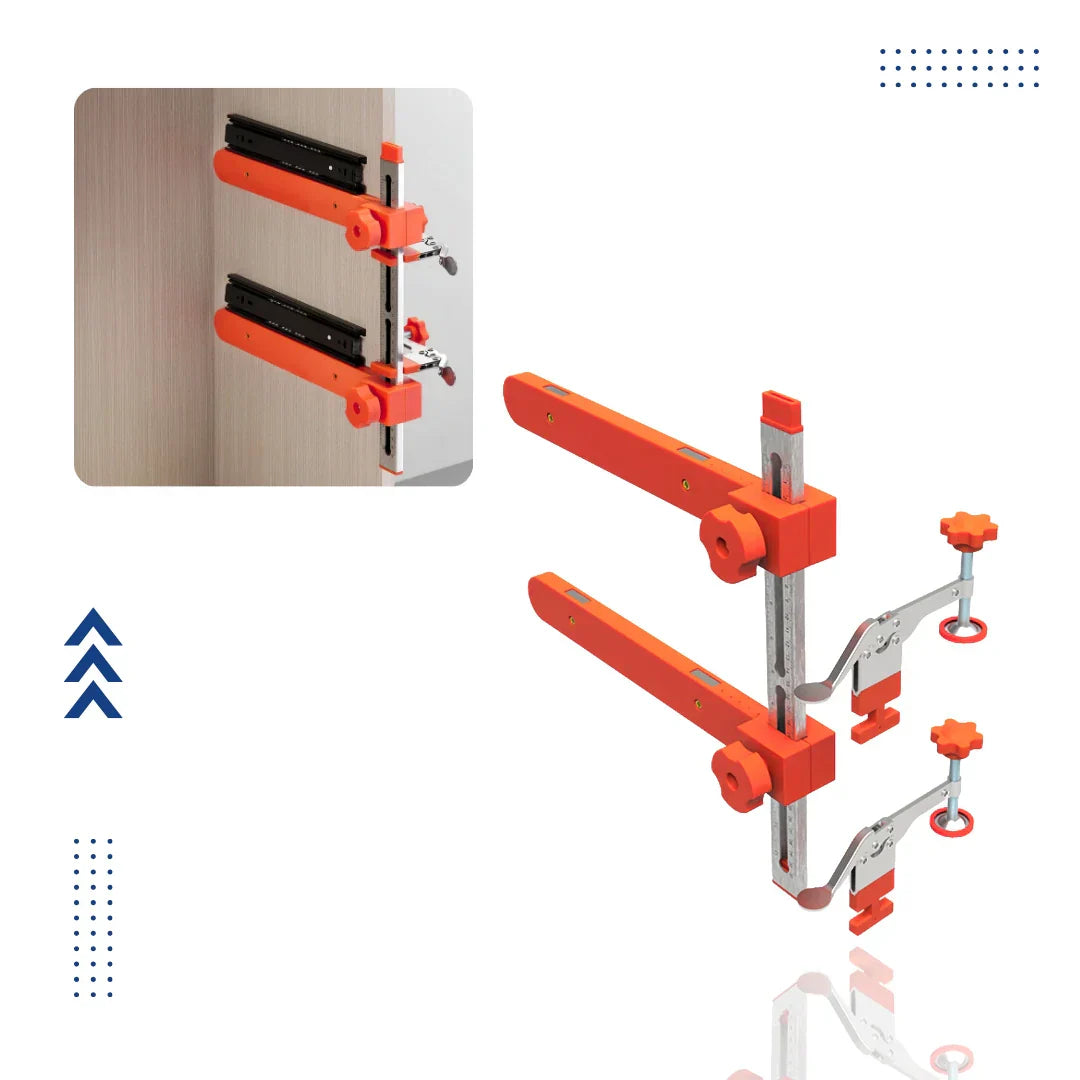 Justeringsguide för lådskenor – Justerbart monteringsverktyg för byggare
