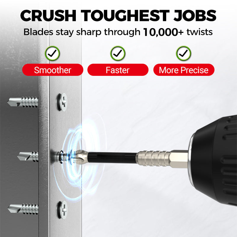 Allt-i-ett magnetisk bitssats - hållbar skruvmejselsats för hemmaprojekt