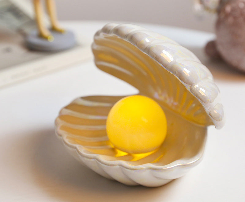 Elegant keramisk pärla LED nattlampa – Soft Glow Ambient Lampa