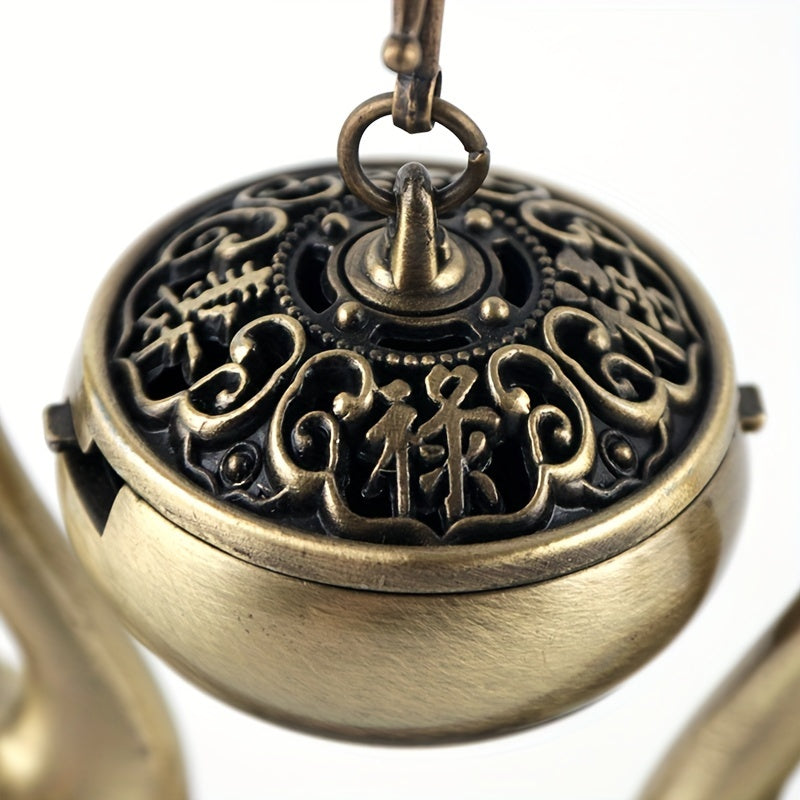 Elegant rökelsehållare i metall med svan – Dubbelfunktionell heminredning och aromaterapiaccent