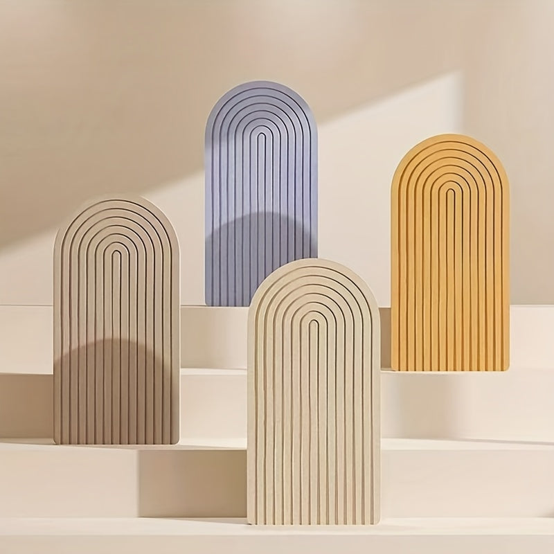 Överdimensionerad böjd filt-anslagstavla - Självhäftande väggpanel för foton, anteckningar och modern inredning