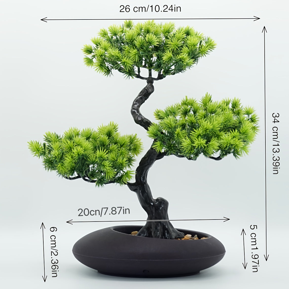 UV-resistenta konstgjorda tall- och bonsaiväxter – Lush Faux Greenery