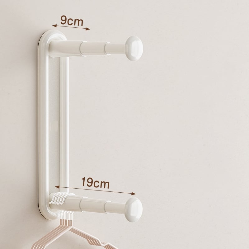 Justerbar vägghylla med dubbla lager – Platsbesparande klädorganisatör