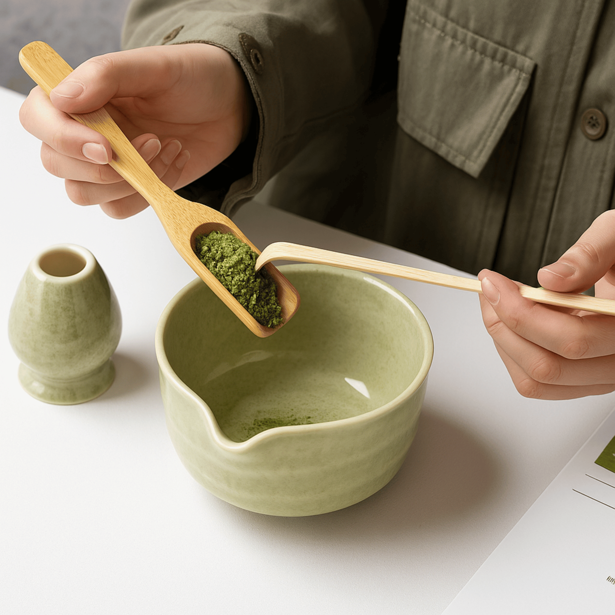 Matcha Starter Essentials Set – Visp, Skål och Mätskopa