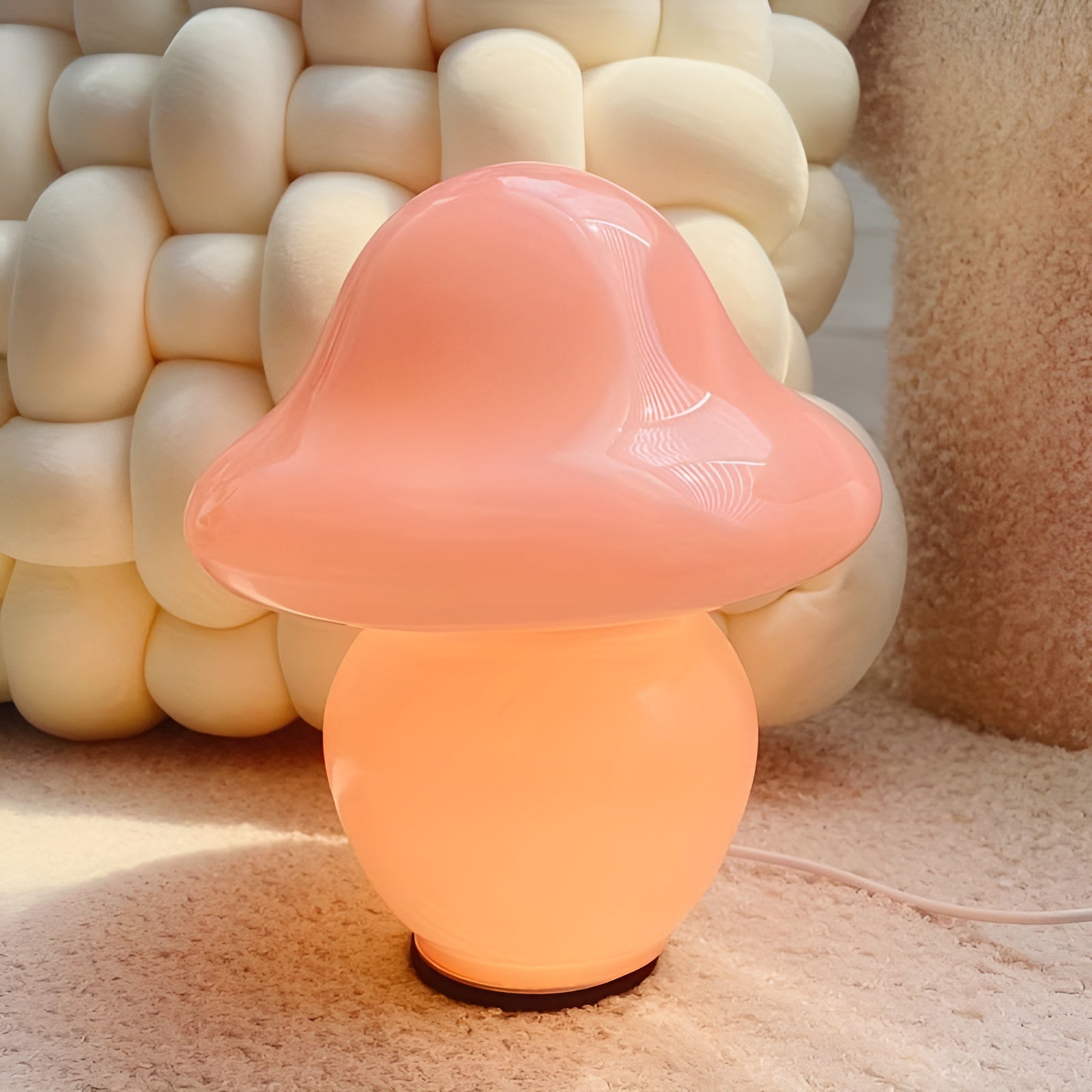 LumiGlow RGB Mushroom Bordlampe - Vintage charme, smart belysning