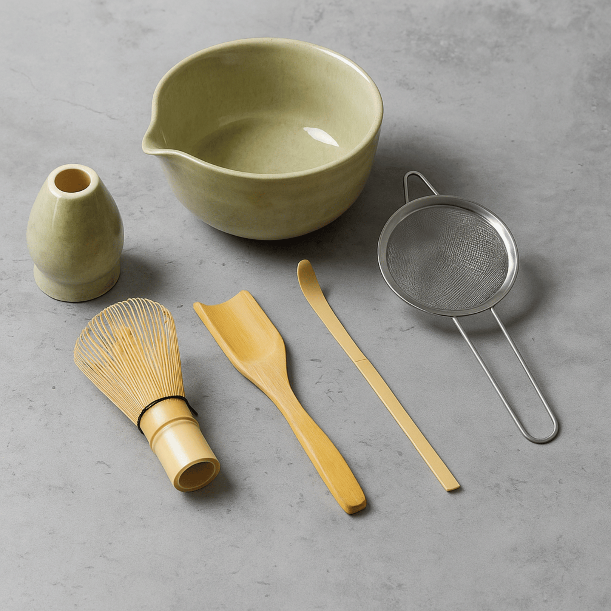 Matcha Starter Essentials Set – Visp, Skål och Mätskopa