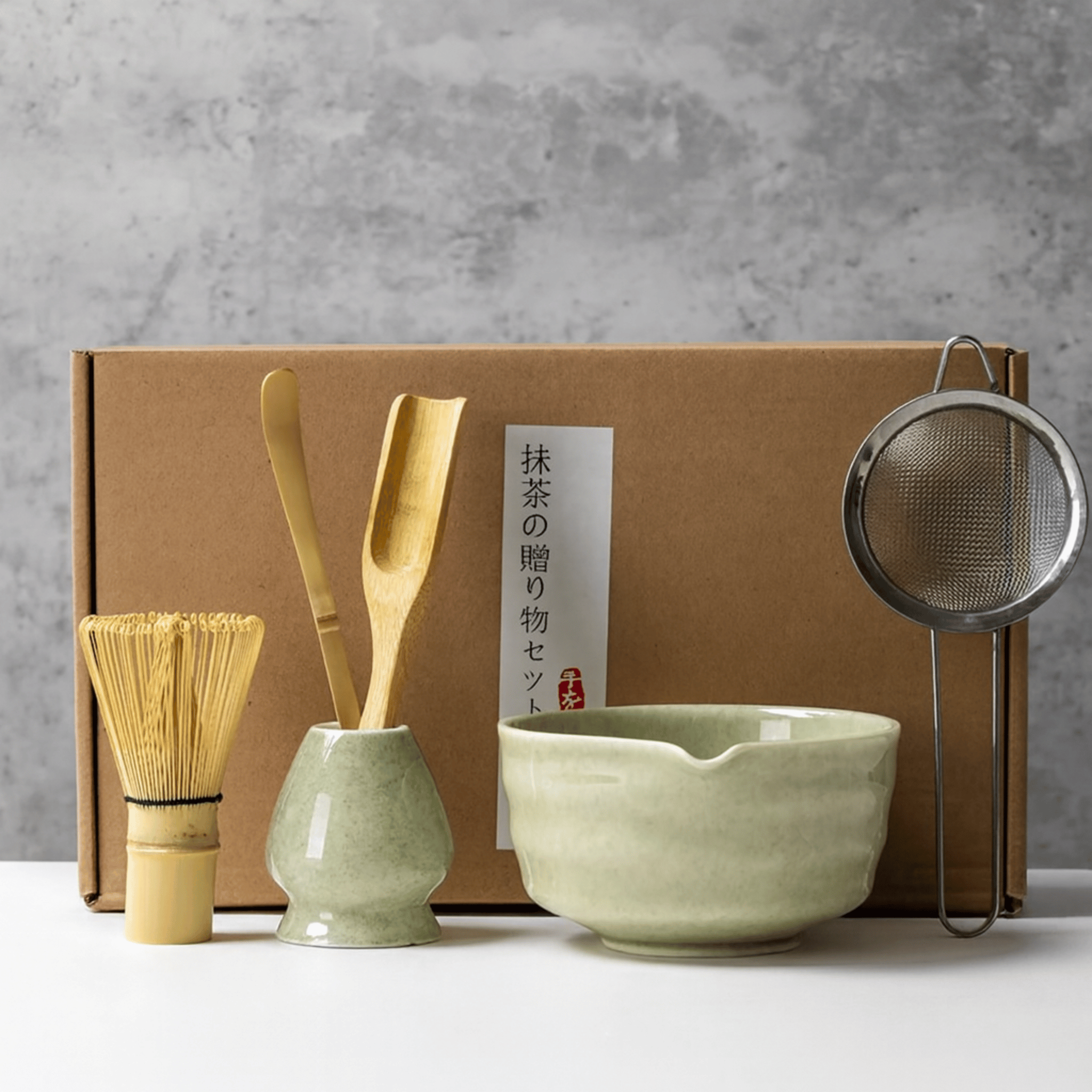 Matcha Starter Essentials Set – Visp, Skål och Mätskopa