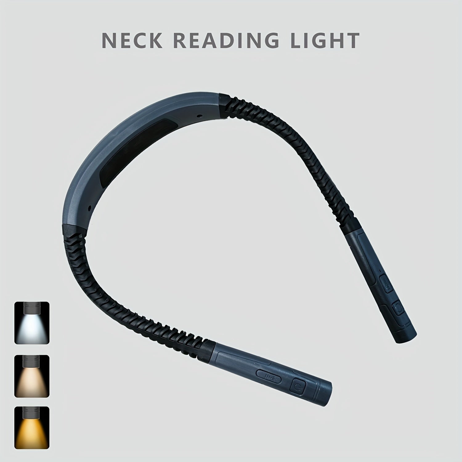 Uppladdningsbar läslampa för nacken – Dimbar handsfree LED-boklampa