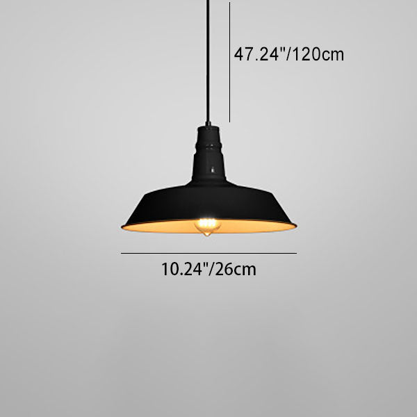 Samtida industriell taklampa i rundjärn