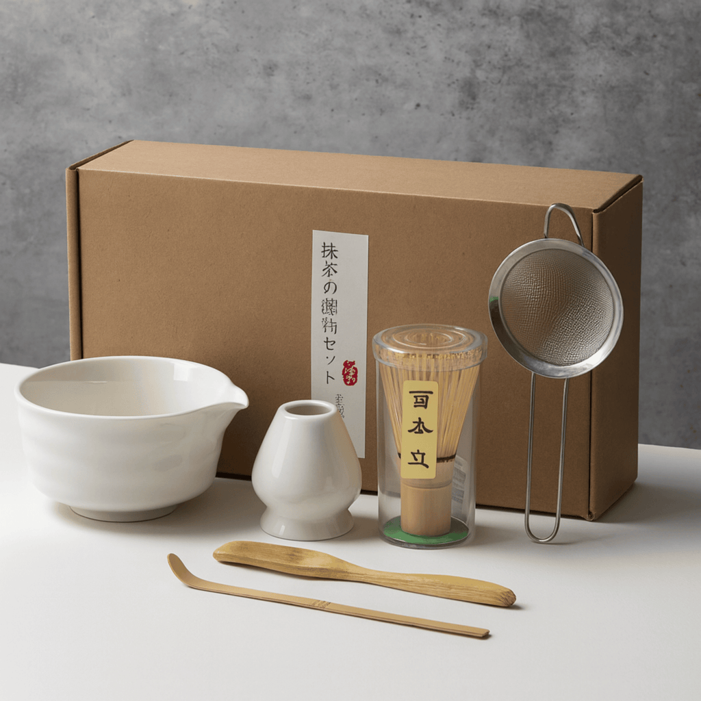 Matcha Starter Essentials Set – Visp, Skål och Mätskopa