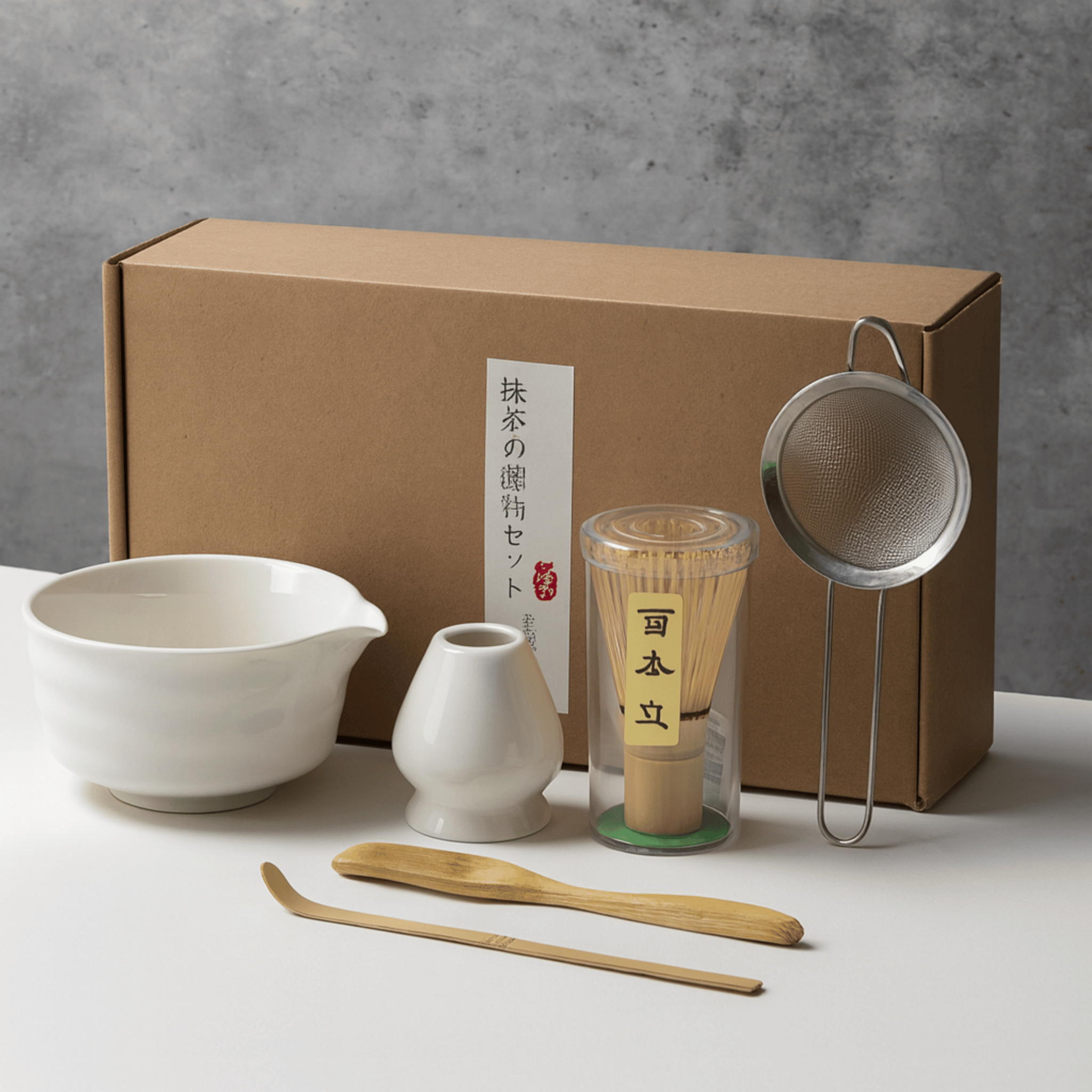 Matcha Starter Essentials Set – Visp, Skål och Mätskopa