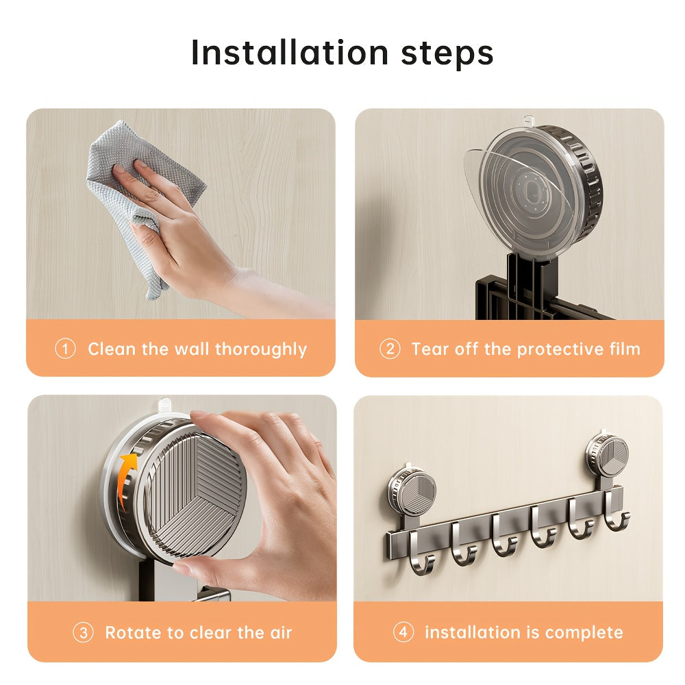 Stark sugkrok för dörren – Mångsidig förvaring för handdukar, rockar och accessoarer