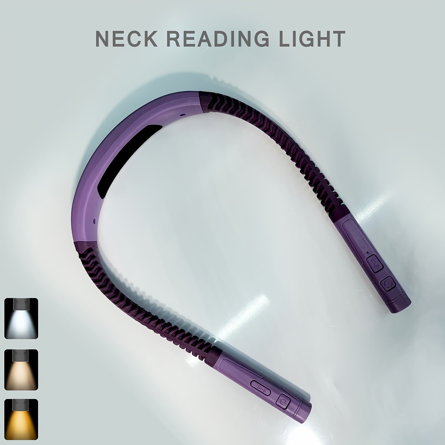 Uppladdningsbar läslampa för nacken – Dimbar handsfree LED-boklampa