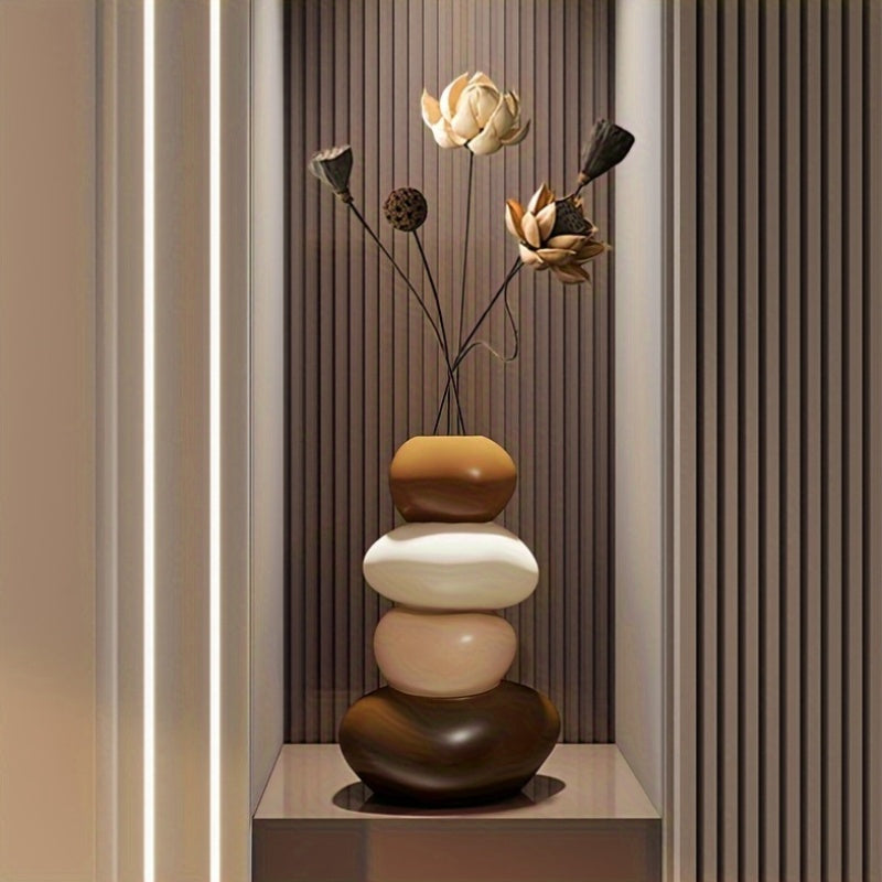 Modern geometrisk hartsvas – handgjord dekorativ blomvas