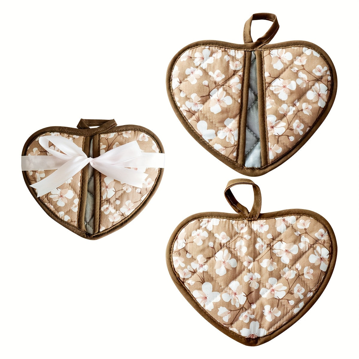 2-delade hjärtformade ugnsvanteunderlägg – värmebeständigt köksskydd