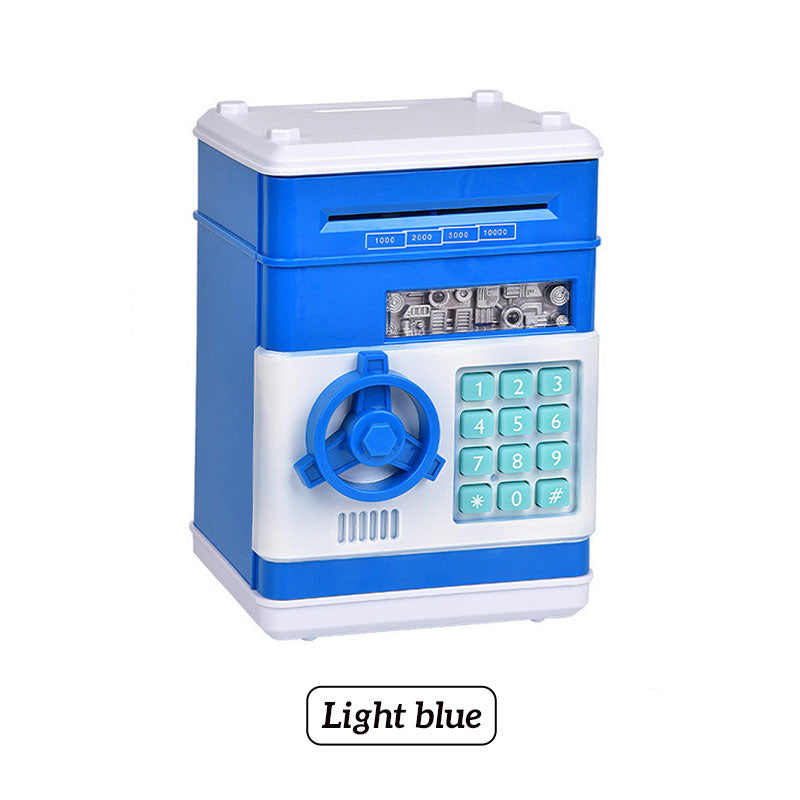 Elektronisk sparbössa för barn - bankomatliknande mynt- och kontantskåp
