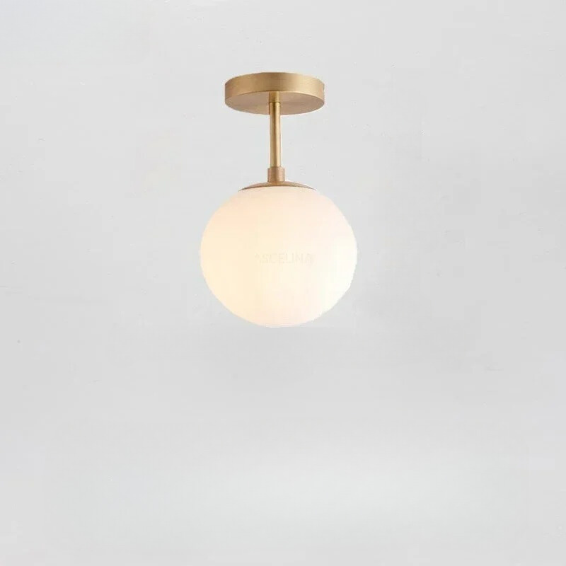 Nordic LED taklampa i glas - elegant vit boll för alla rum