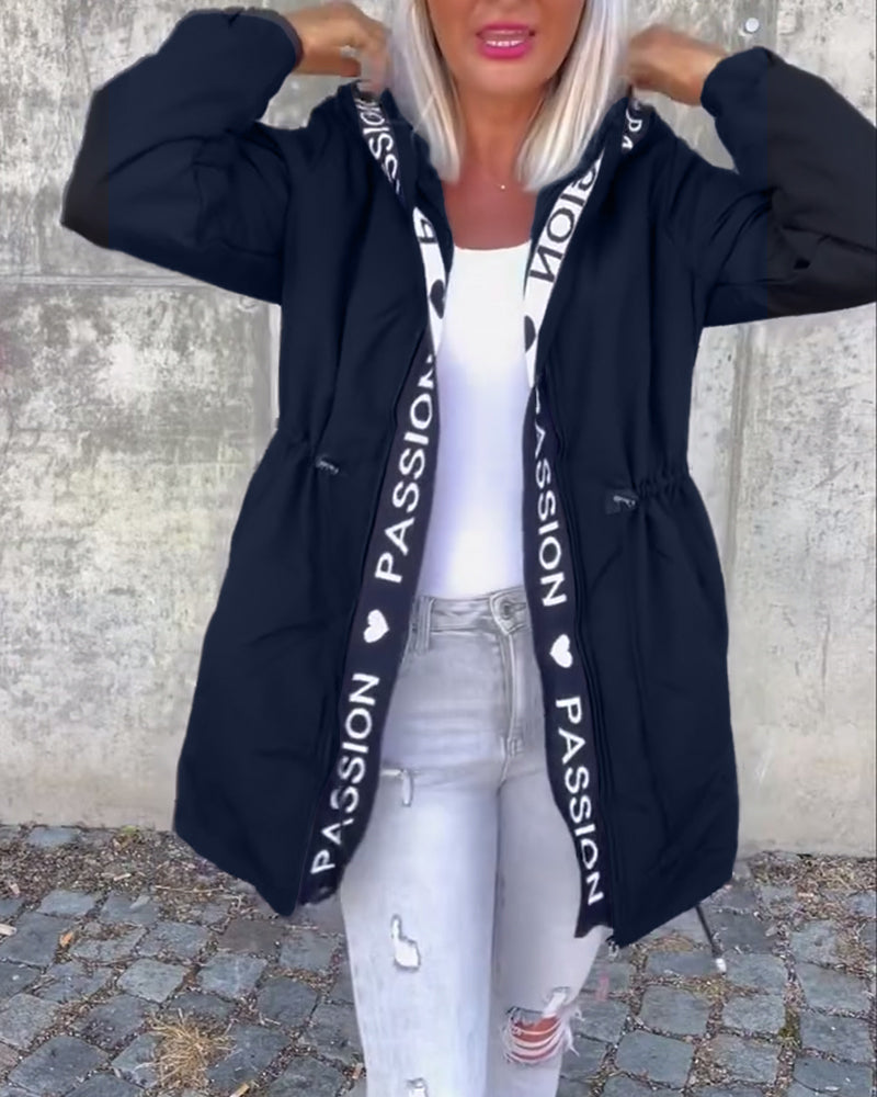 Damjacka med dragkedja - Lätt och avslappnad ytterkläder med huva