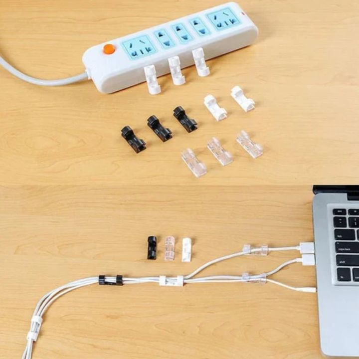 20-pack kabelklämmor – Starka självhäftande kabelorganisatörer