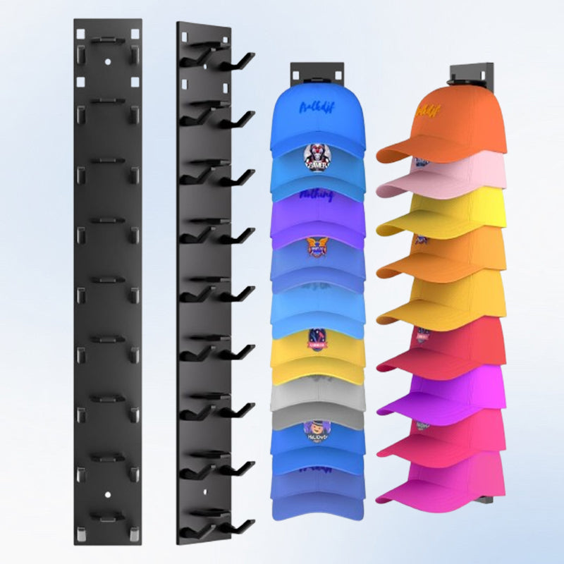 Väggmonterad hatthylla - Kompakt förvaring för basebollkepsar och snapbacks