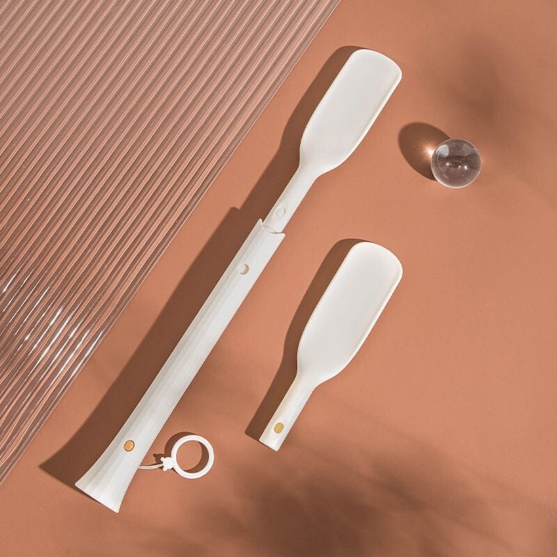 Justerbart teleskopiskt skohorn – Utdragbart metallskohorn med långt skaft för enkel användning