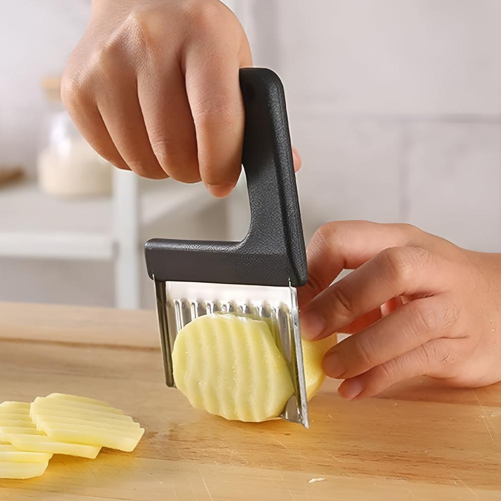 RippleEdge Snack Slicer – Enkla vågiga snitt för chips, grönsaker