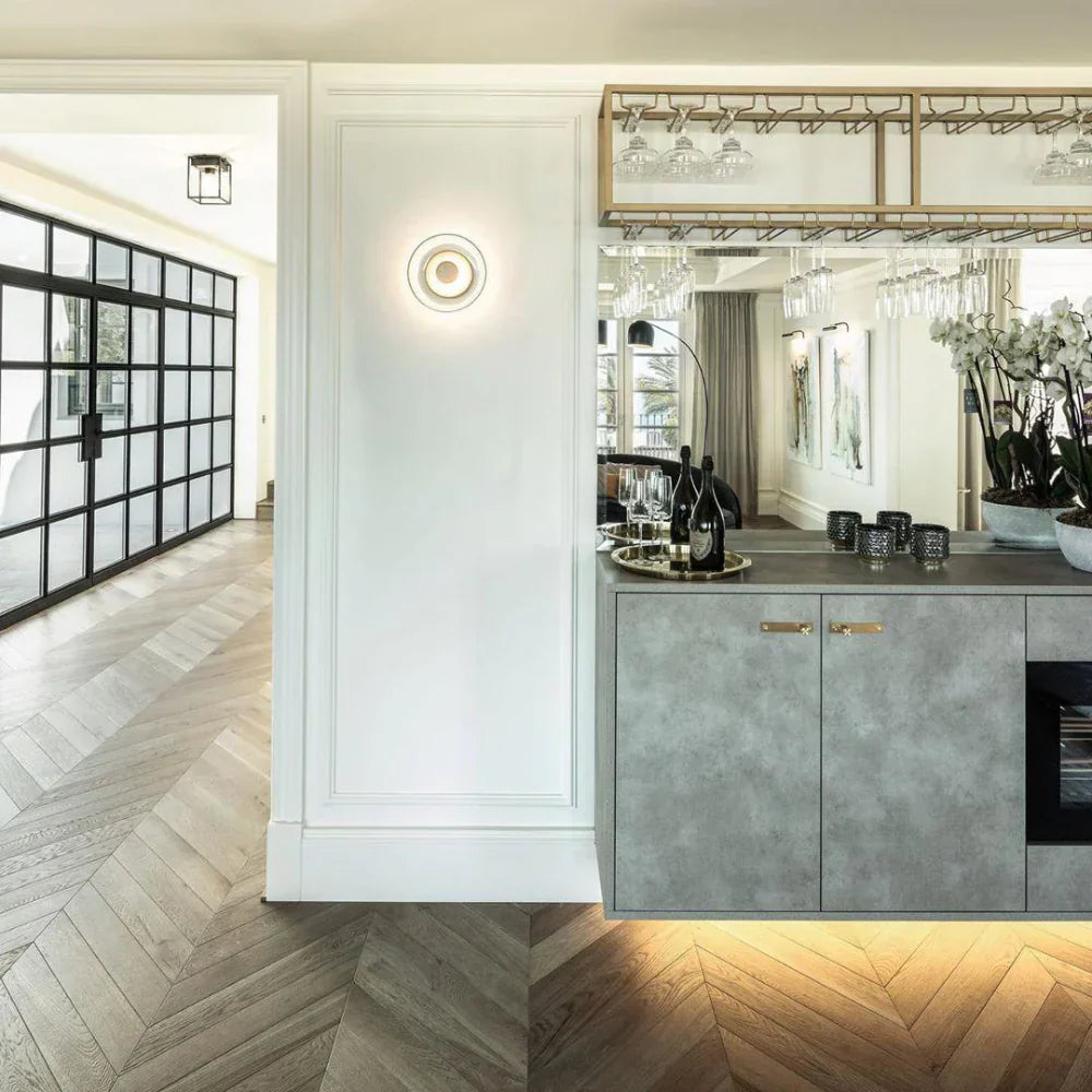 Modern rund LED-vägglampa – minimalistisk stämningsfull accentlampa