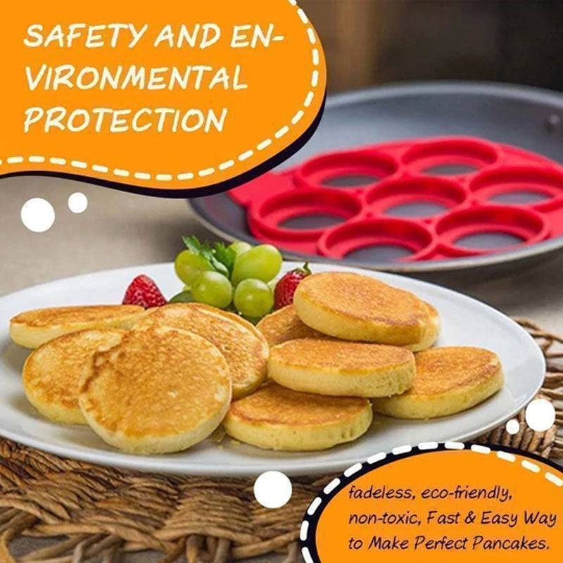 Non-stick silikonfrukostform – Perfekt för pannkakor och ägg