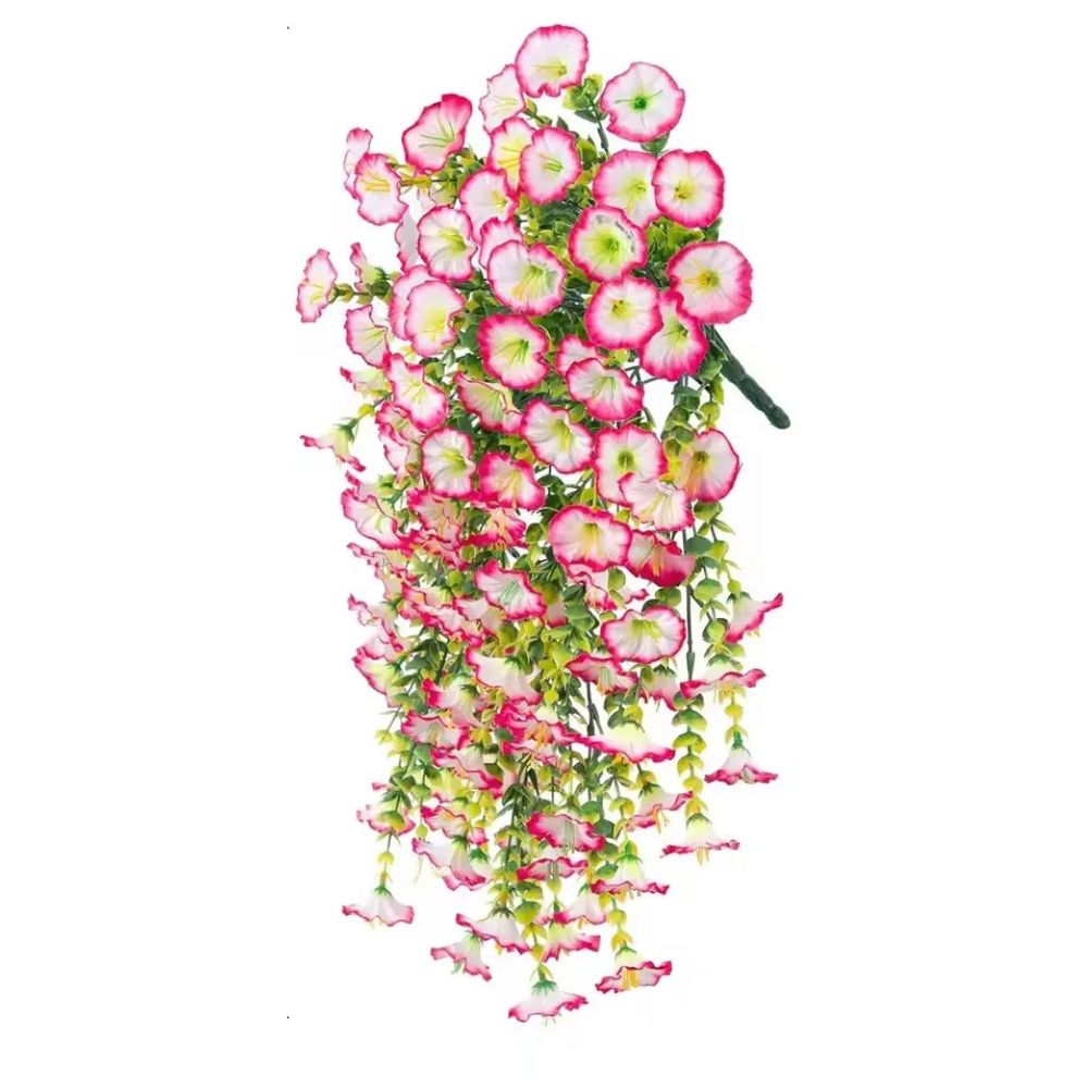 Konstgjorda hängande blommor för morgongloria – UV-beständig vinrankadekor