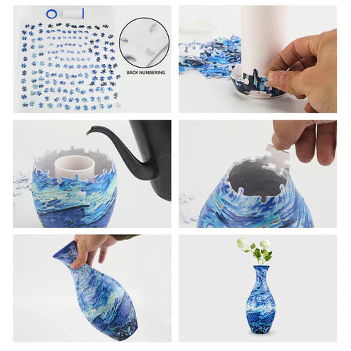 Snygg blommig displayvas – modern design med avtagbar vattenhållare