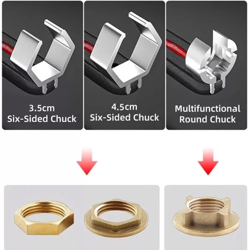 Mångsidig justerbar badrumsnyckelsats – hållbar aluminiumlegering för rör och armaturer