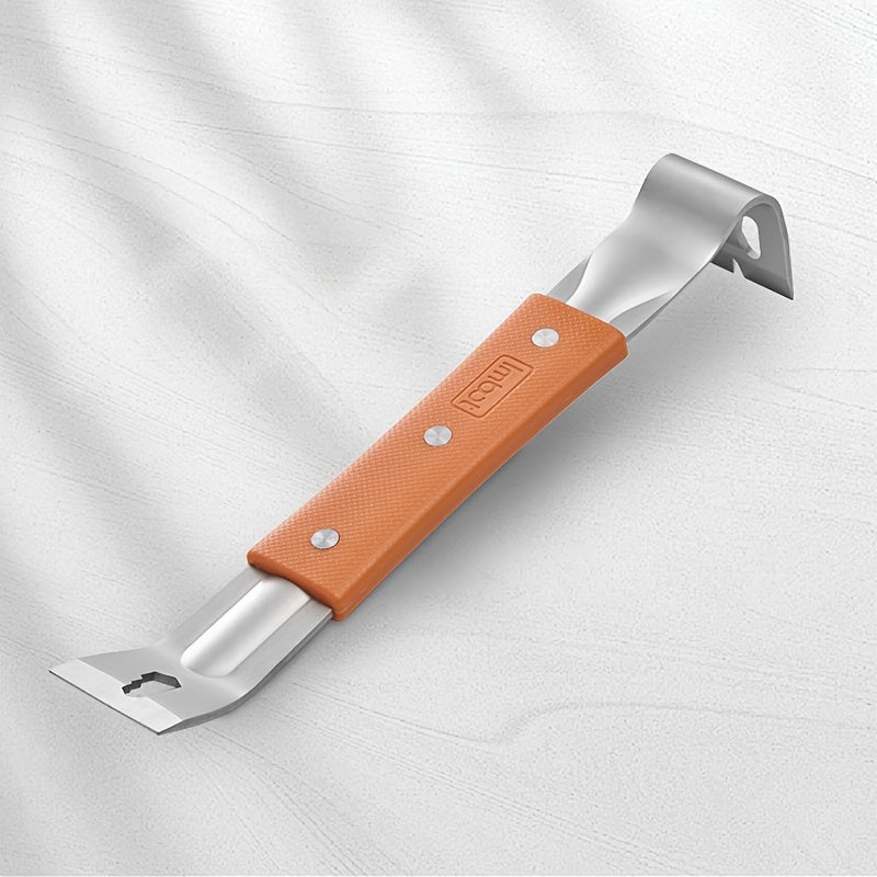 Kraftigt brytjärn i rostfritt stål – multifunktionell spikavdragare och träskrapa