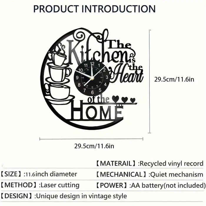 Tidlös charm – Elegant väggklocka för att lysa upp ditt köksutrymme