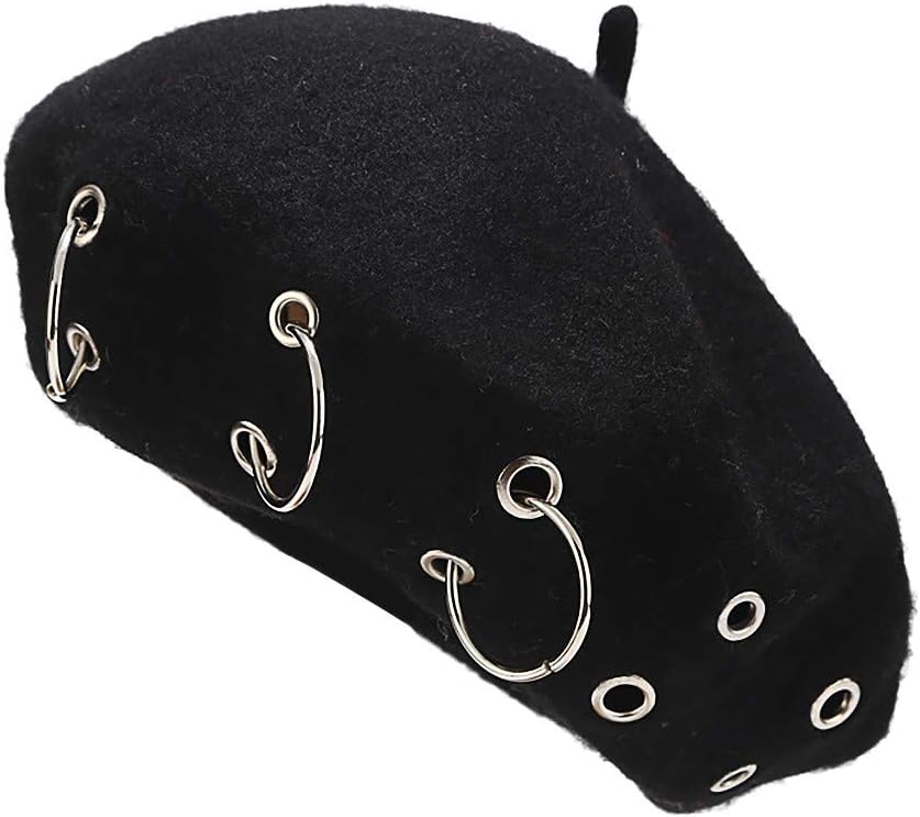 Enkel svart basker – Tidlös fransk hatt för eleganta kvinnors outfits