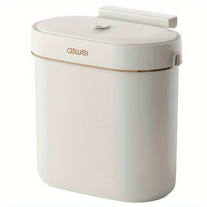 Väggmonterad soptunna för kök – Platsbesparande hängande avfallsbehållare med luktsäkert lock