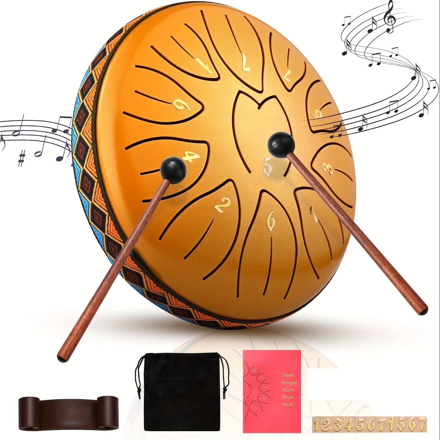 11-noters ståltungtrumma – Utomhusregnträdgårdsmusik och meditationsklocka