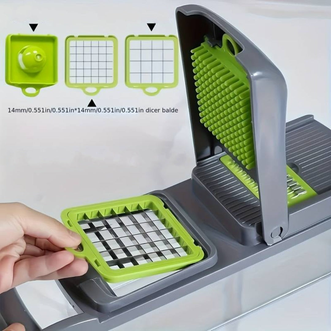 Allt-i-ett grönsaksskärare för kök – Multifunktionell hackare och tärnare för enkel matlagning
