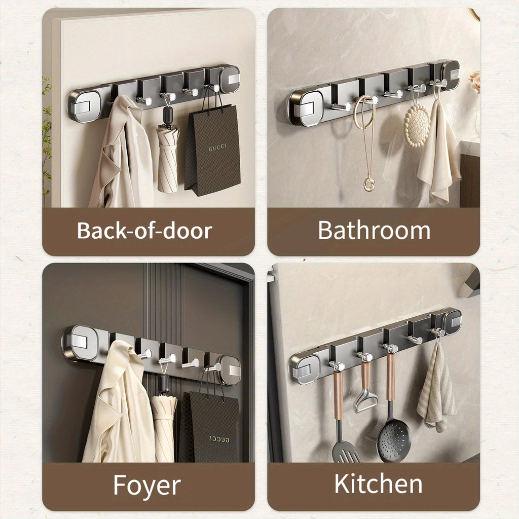 Platsbesparande sugkrokar – Säker väggorganisatör med 5 krokar
