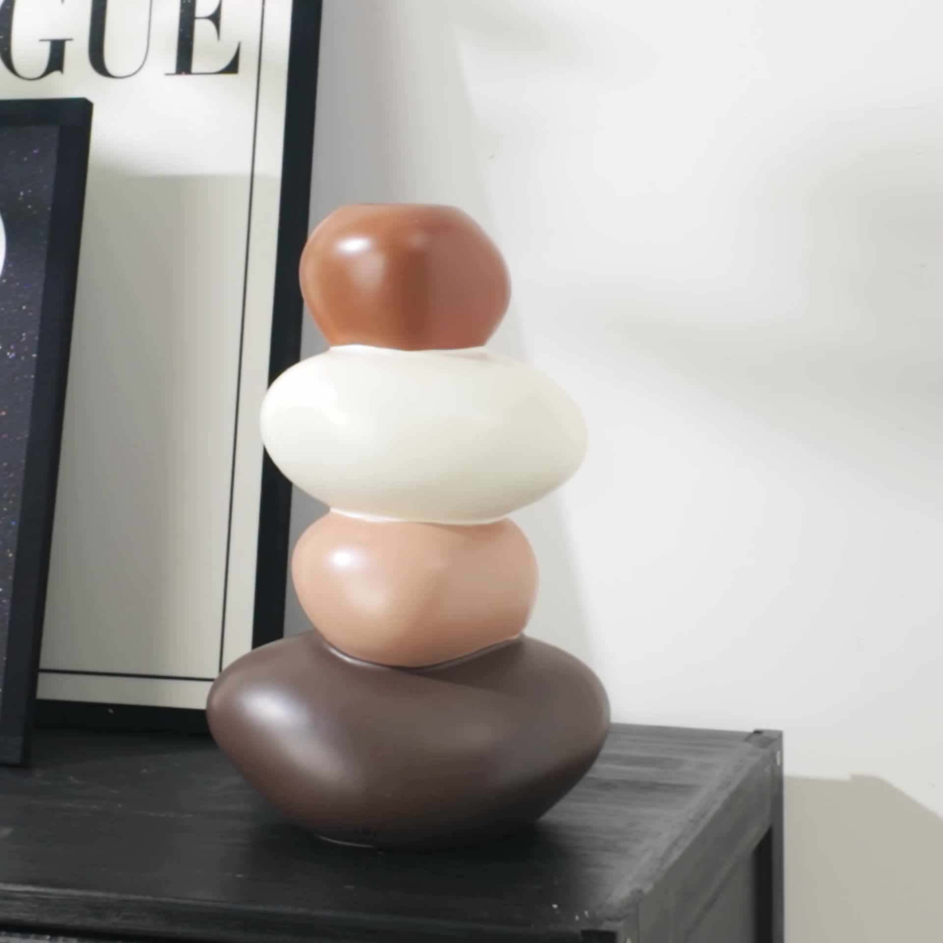 Modern geometrisk hartsvas – handgjord dekorativ blomvas