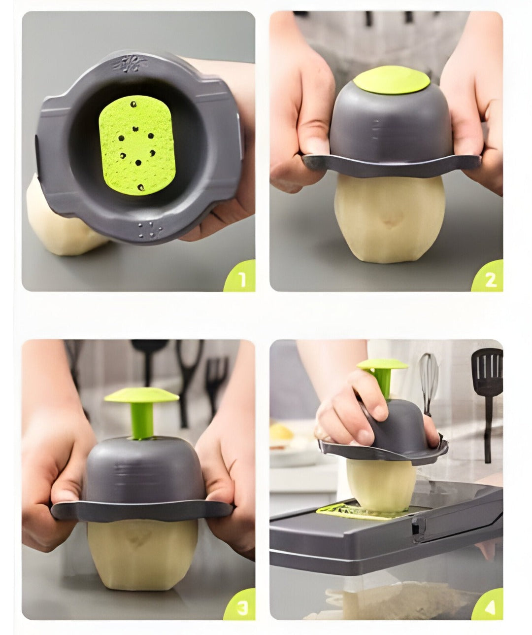 Allt-i-ett grönsaksskärare för kök – Multifunktionell hackare och tärnare för enkel matlagning